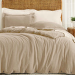 Cotton Linen Lightweight Breathable Duvet Cover Set