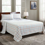 100% Cotton Plaid Flannel Sheet Set Deep Pocket