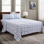 100% Cotton Plaid Flannel Sheet Set Deep Pocket