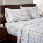 100% Cotton Plaid Flannel Sheet Set Deep Pocket