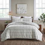 100% Cotton Flannel Plaid Farmhouse Duvet Cover Set