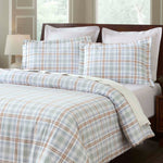 100% Cotton Flannel Plaid Farmhouse Duvet Cover Set