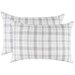 Plaid Flannel Cotton Classic Modern Farmhouse Pillowcases, Set of 2