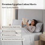 530 Thread Count Egyptian Cotton Sateen Bed Sheet Set