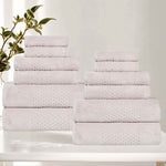 Superior Playa Zero Twist Cotton Medium Weight Soft 12 Piece Towel Set