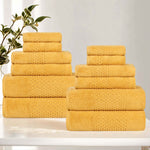 Superior Playa Zero Twist Cotton Medium Weight Soft 12 Piece Towel Set