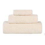 Superior Playa Zero Twist Cotton Solid Waffle 3 Piece Towel Set