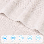 Superior Playa Zero Twist Cotton Solid Waffle 3 Piece Towel Set