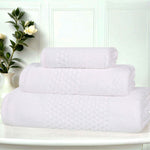 Superior Playa Zero Twist Cotton Solid Waffle 3 Piece Towel Set