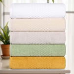 Superior Playa Zero Twist Cotton Solid Waffle 3 Piece Towel Set