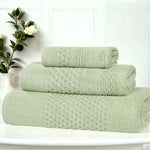 Superior Playa Zero Twist Cotton Solid Waffle 3 Piece Towel Set