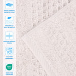 Playa Zero Twist Cotton Solid Waffle Textured 6 Piece Towel Set