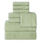 Superior Playa Zero Twist Cotton Medium Weight Soft 8 Piece Towel Set