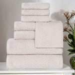 Superior Playa Zero Twist Cotton Medium Weight Soft 8 Piece Towel Set