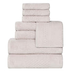 Superior Playa Zero Twist Cotton Medium Weight Soft 8 Piece Towel Set