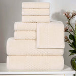Superior Playa Zero Twist Cotton Medium Weight Soft 8 Piece Towel Set
