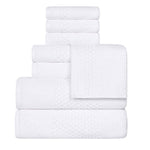 Superior Playa Zero Twist Cotton Medium Weight Soft 8 Piece Towel Set