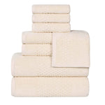 Superior Playa Zero Twist Cotton Medium Weight Soft 8 Piece Towel Set