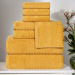 Superior Playa Zero Twist Cotton Medium Weight Soft 8 Piece Towel Set