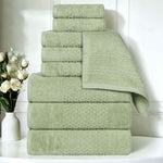 Zero Twist Cotton Towels 9 Piece Playa Waffle