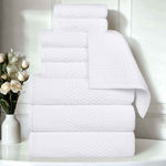 Zero Twist Cotton Towels 9 Piece Playa Waffle