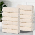Superior Playa Zero Twist Cotton Medium Weight Face Towels, Set of 12