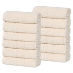 Superior Playa Zero Twist Cotton Medium Weight Face Towels, Set of 12