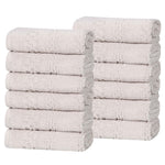 Superior Playa Zero Twist Cotton Medium Weight Face Towels, Set of 12