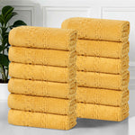 Superior Playa Zero Twist Cotton Medium Weight Face Towels, Set of 12