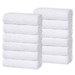 Superior Playa Zero Twist Cotton Medium Weight Face Towels, Set of 12
