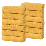 Superior Playa Zero Twist Cotton Medium Weight Face Towels, Set of 12