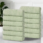 Superior Playa Zero Twist Cotton Medium Weight Face Towels, Set of 12