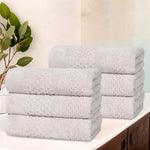 Zero Twist Cotton Waffle Hand Towel Set 6 Piece Playa Collection