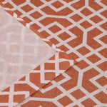 Printed Honey Comb Grommet Traditional Sheer Curtain Panel Set