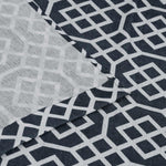 Printed Honey Comb Grommet Traditional Sheer Curtain Panel Set