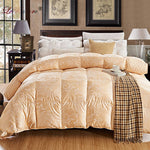 Luxury Goose Down Quilt Duvet Queen King Size White/Pink/Silver/Golden Luxury Winter Blanket Comforter