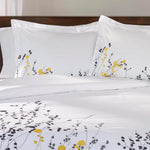 100% Cotton Reed Embroidered Floral Duvet Cover