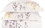 100% Cotton Reed Embroidered Floral Duvet Cover
