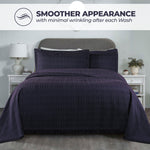 Lightweight Cotton Bedspread Set 3-Piece Remi Geometric Fringe Jacquard