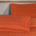 Lightweight Cotton Bedspread Set 3-Piece Remi Geometric Fringe Jacquard