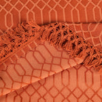 Lightweight Cotton Bedspread Set 3-Piece Remi Geometric Fringe Jacquard
