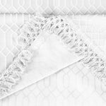 Lightweight Cotton Bedspread Set 3-Piece Remi Geometric Fringe Jacquard