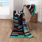 Retro Spin Wheel Oversized Cotton Beach Towel Set of 2 Piece