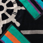 Retro Spin Wheel Oversized Cotton Beach Towel Set of 2 Piece