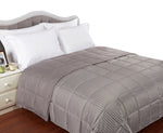 Superior Reversible All Season Down Alternative Stripe Bed Blanket