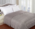 Superior Reversible All Season Down Alternative Stripe Bed Blanket