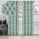 Ribbon Trellis Washable Room Darkening Blackout Curtains, Set of 2