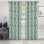 Ribbon Trellis Washable Room Darkening Blackout Curtains, Set of 2