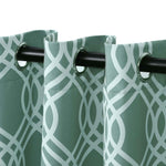 Ribbon Trellis Washable Room Darkening Blackout Curtains, Set of 2