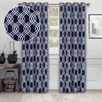 Ribbon Trellis Washable Room Darkening Blackout Curtains, Set of 2